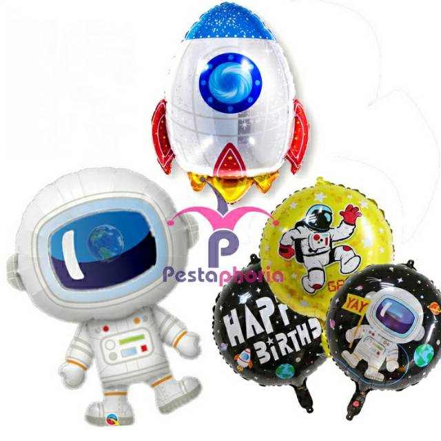 Balon Foil Astronout / Astronot / Rocket / Roket / UFO