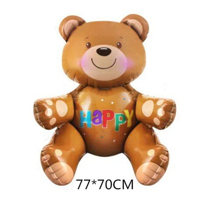 Balon Foil Sitting Bear 3D Jumbo 77 cm