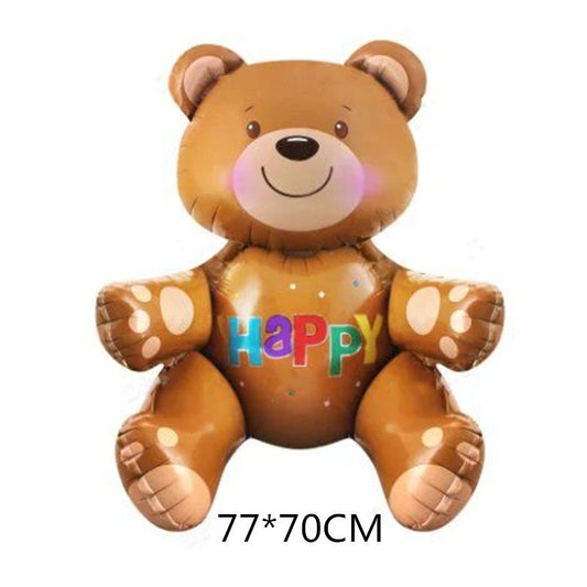 Balon Foil Sitting Bear 3D Jumbo 77 cm