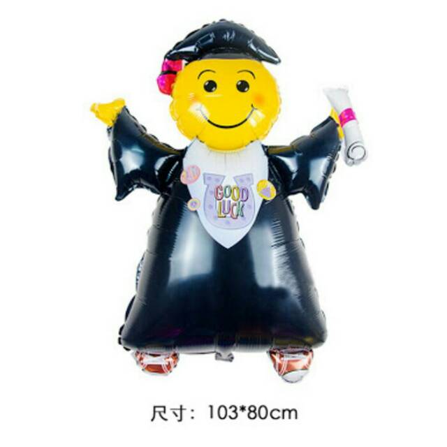 Balon Foil Wisuda/Graduation Jubah Jumbo Size 103 cm