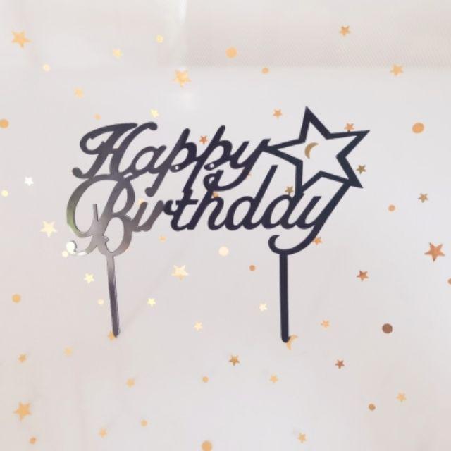 Cake Topper Acrylic / Topper Kue Akrilik Happy Anniversary / Happy Birthday