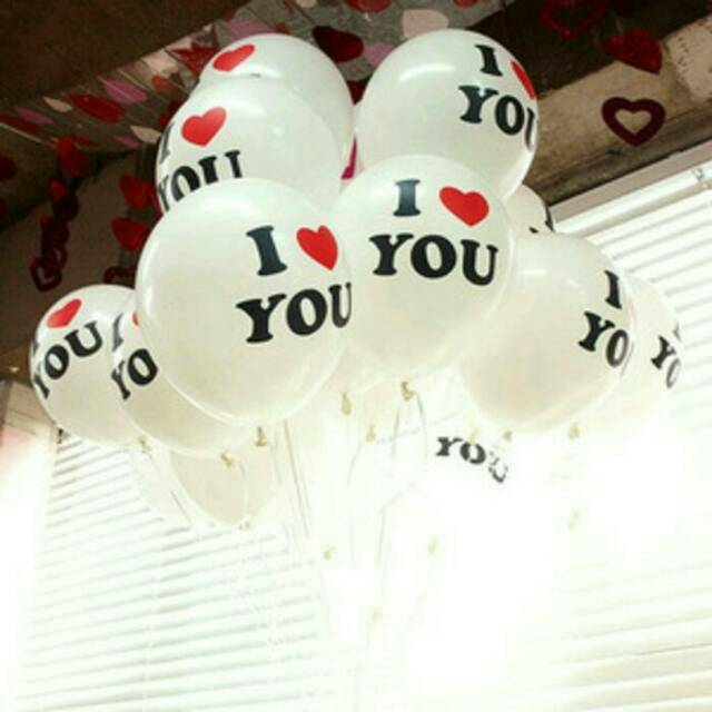 Balon Latex/Lateks I Love You 12 inch