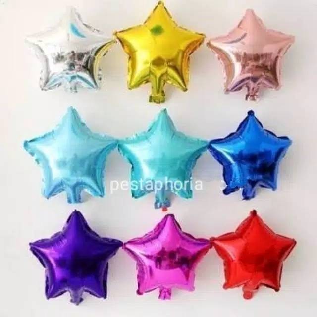 Balon Foil Bintang / Star Size 10 inch ( 25 cm )