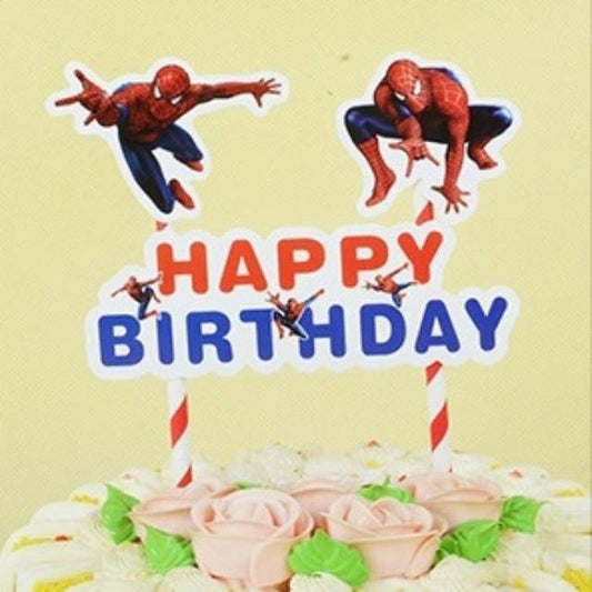 Cake Topper Happy Birthday Spiderman