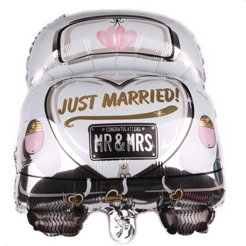 Balon Foil Wedding Car Size 65 x 50 cm