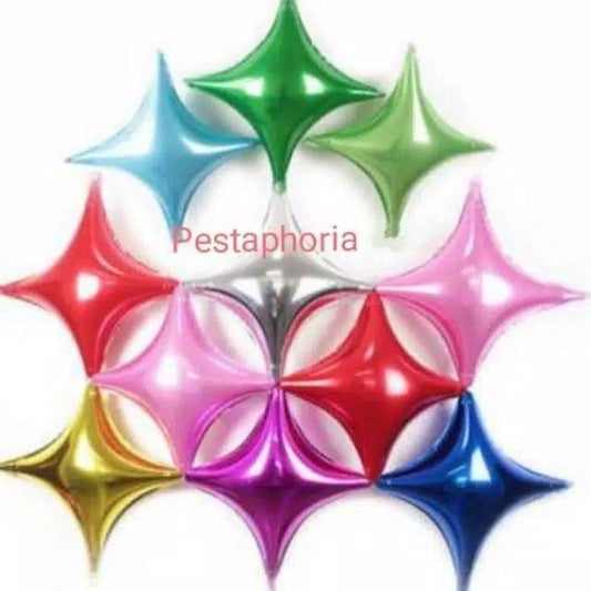 Balon Bintang / Star Segi Empat Size 25 cm / 10 inch