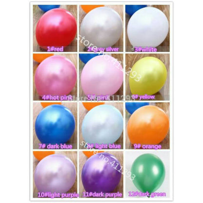 Balon Latex Metalik 12 inch / 30 cm Tebal 3,2 gram isi 100 pcs / pack 320 gram