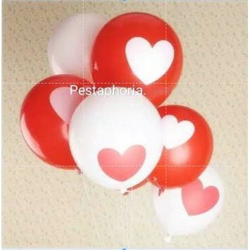 Balon Latex/Lateks Print Love/Hati 3,3 gram 12 inch