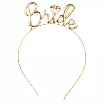 Bando / Headband Metal Tulisan Bride Aksesoris Bridal Shower / Bride To Be