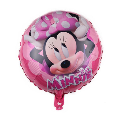 Balon Foil Bulat Love/Hati Mickey Minnie Mouse Size 45 cm