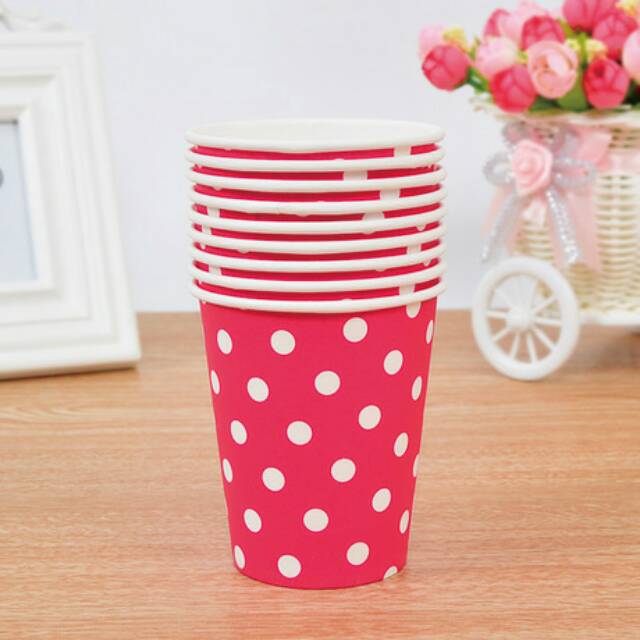 Paper Cup / Gelas Kertas Motif Polkadot