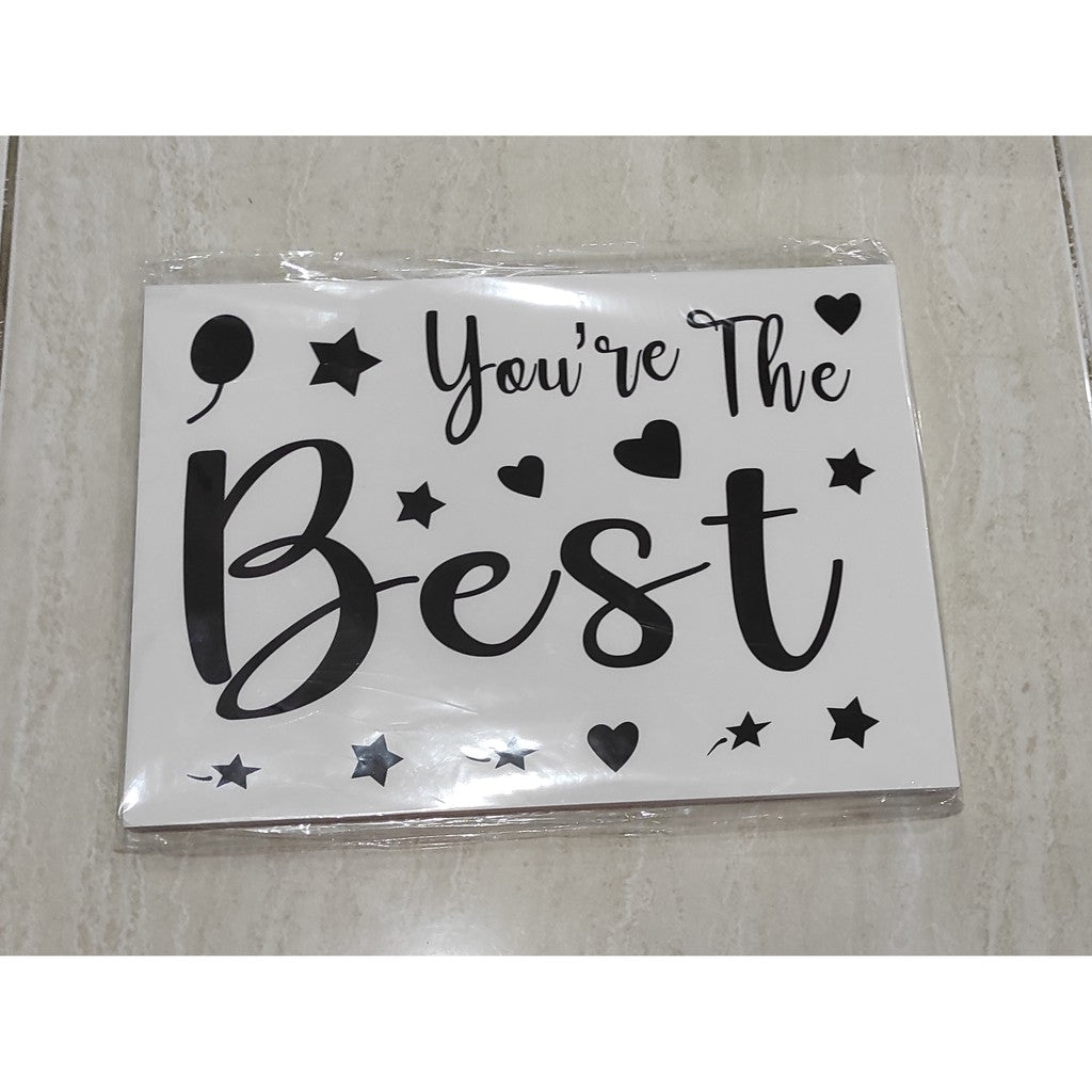 Stiker Bobo Balon PVC Ukuran 21 x 29 cm Balloon Sticker Get Well Soon/Graduation/Grad/Abjad/Congratulations