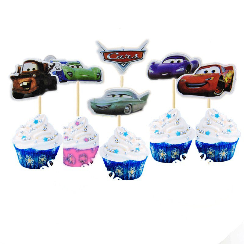 1 Pack isi 24 pcs Cake Topper / Hiasan Kue Karakter /Kartun