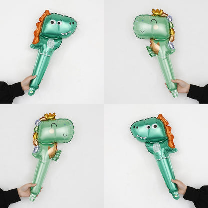 Balon Foil Pentung Panjang / Tongkat / Tenis / Handheld Dino / Dinosaurus Tosca Kartun, Crown Kartun