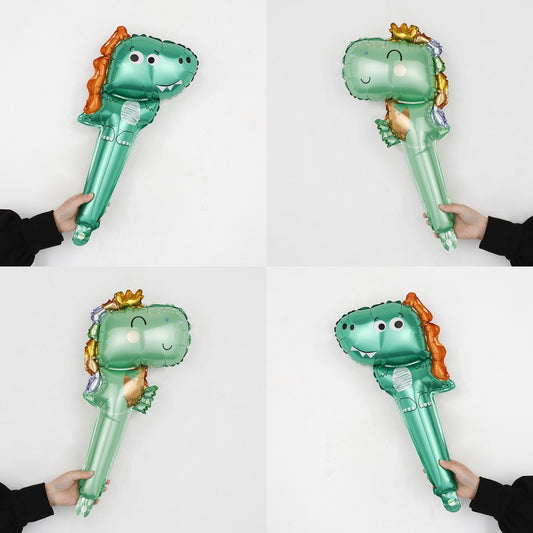 Balon Foil Pentung Panjang / Tongkat / Tenis / Handheld Dino / Dinosaurus Tosca Kartun, Crown Kartun