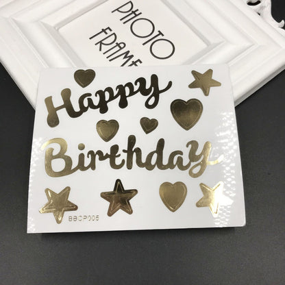 Stiker Bobo Balon PVC ukuran 12 x 12 cm / Balloon Sticker Tulisan Happy Birthday / Love You / Unicorn