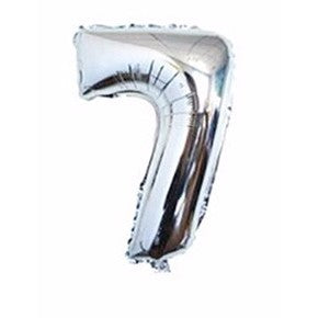 Balon Foil Angka Silver Size 40 cm