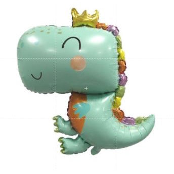 Balon Foil Dino/ Dinosaurus / Dinosaur Kartun Crown Mini