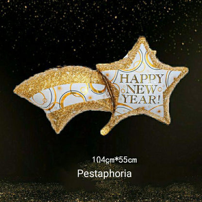 Balon Foil Happy New Year / Dekorasi Tahun Baru