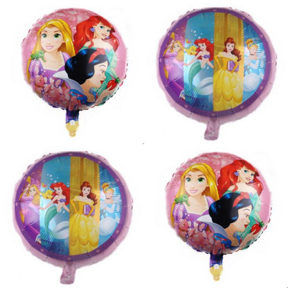 Balon Foil Bulat Dsny Princess Mix Size 45 cm