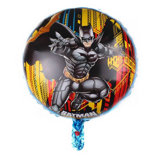 Balon Foil Batman Bulat Yellow Red Size 45 cm