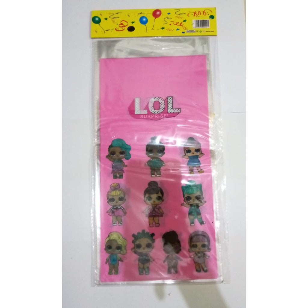 ( isi 10 pcs ) Plastik Snack Kartun / Goodie Bag Size Sedang 18 cm x 36 cm /  Bingkisan Ulang Tahun / Ultah