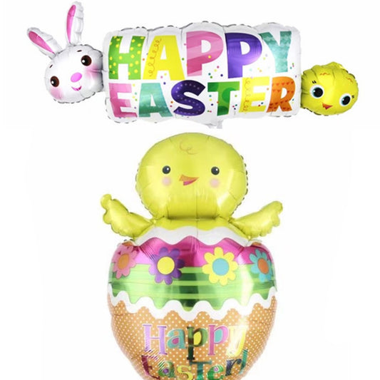 Set isi 2 Balon Foil Happy Easter Jumbo