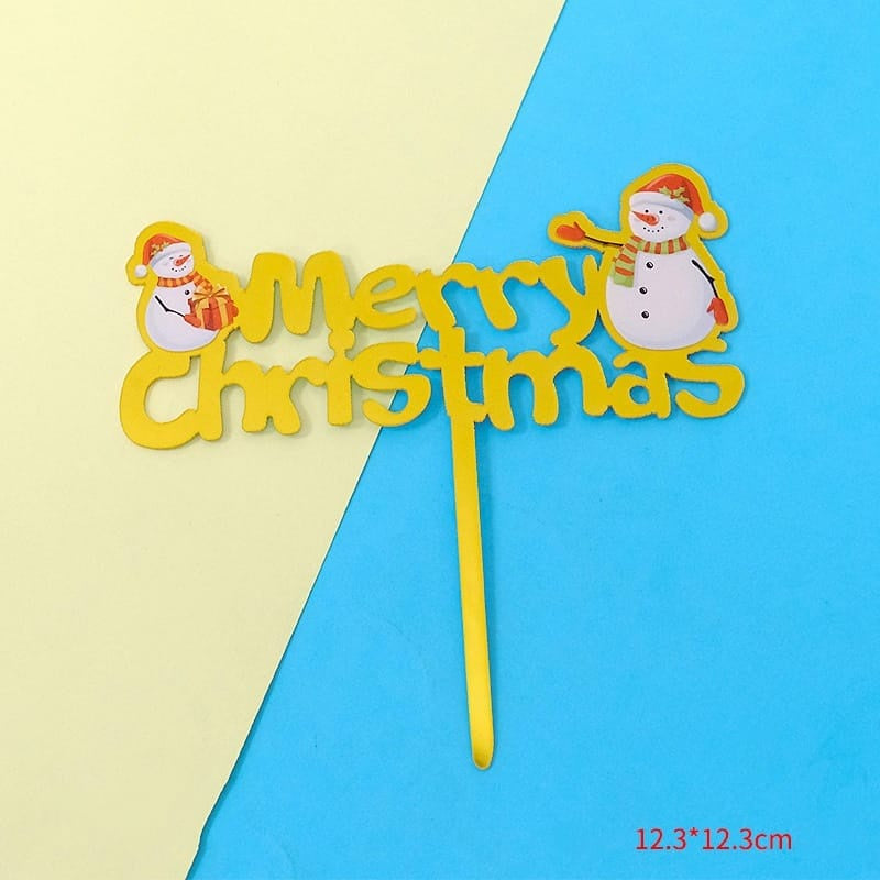 Cake Topper Acrylic / Topper Kue Akrilik Natal / Merry Christmas Tree