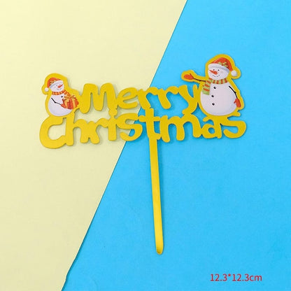 Cake Topper Acrylic / Topper Kue Akrilik Natal / Merry Christmas Tree