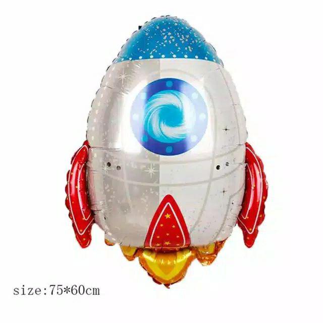 Balon Foil Astronout/Astronot, Rocket/ Rocket / UFO Size Jumbo