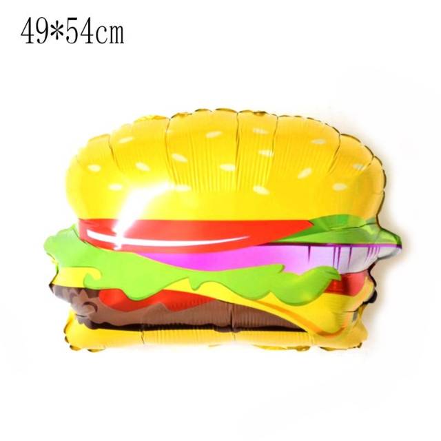 Balon Foil Donat, Hamburger, Ice Cream Jumbo / Donut Bite, Burger, Ice Scoop / Es Krim