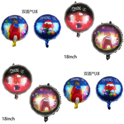 Balon Foil Bulat Double Side Among Us Size 45cm