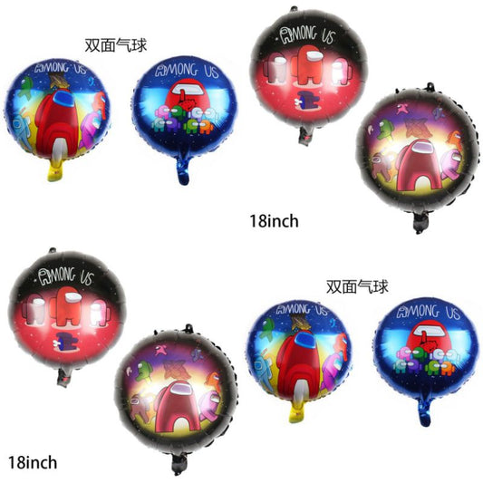 Balon Foil Bulat Double Side Among Us Size 45cm