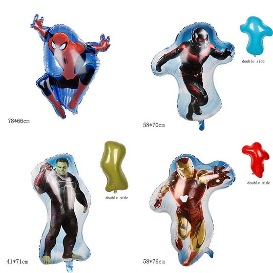 Balon Foil Jumping Spiderman, Iron Man, Antman, Iron Hulk Full Body Size 76 cm
