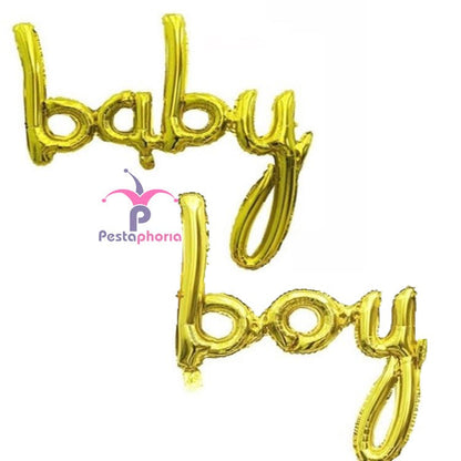 Balon Foil Huruf Latin kecil baby boy / baby girl
