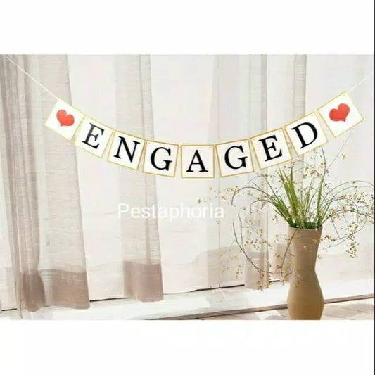 Bunting Flag / Banner Engaged / Engagement