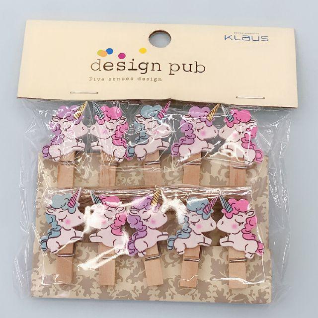 Wooden Clip Set Character / Penjepit Foto Kayu Karakter Kartun / Jepitan Kayu