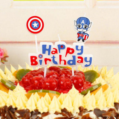 Lilin Ulang Tahun Ultah Karakter / Kartun Set Captain America