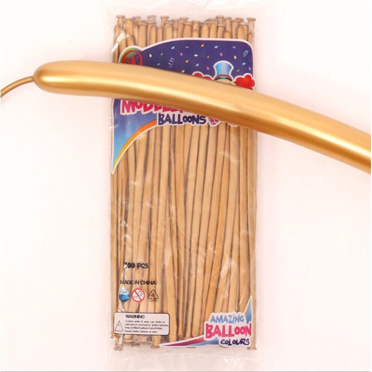 Balon Latex Twist Chrome / Balon Panjang / Pentil / Cacing Chrome