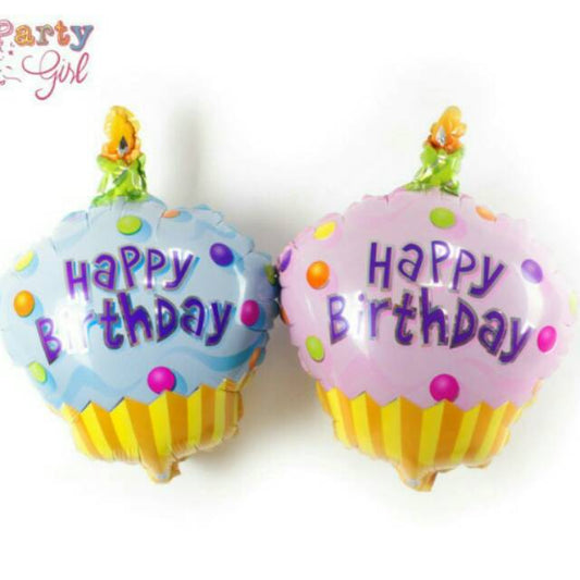 Balon Foil Happy Birthday Cupcake Mini