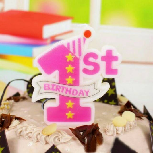 Lilin Ulang Tahun 1st Birthday Girl / 1st Birthday Girl Candle