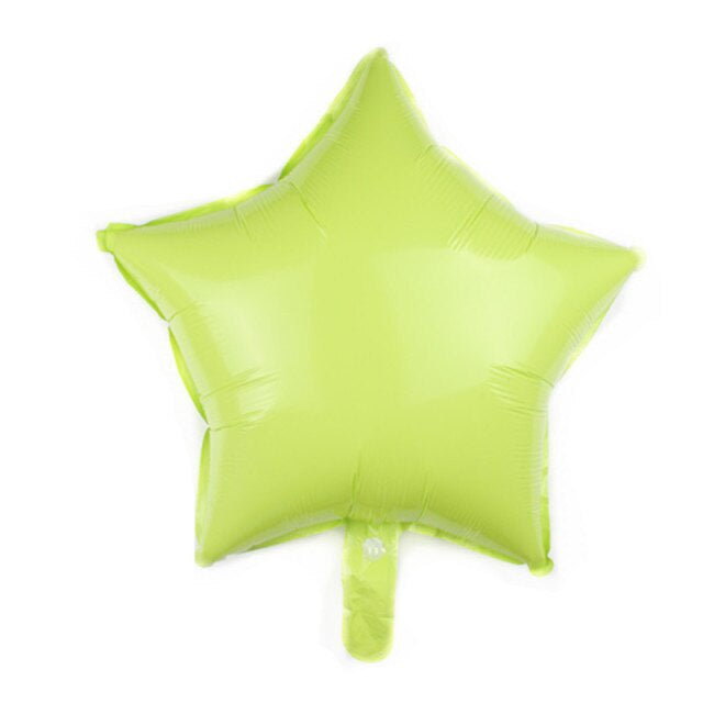 Balon Foil Hati / Love, Star / Bintang, Bulat / Round Macaron Size 45 cm