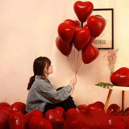 Balon Latex / Lateks Bentuk Hati / Love Pomegranate / Pome Red Size 10 inch