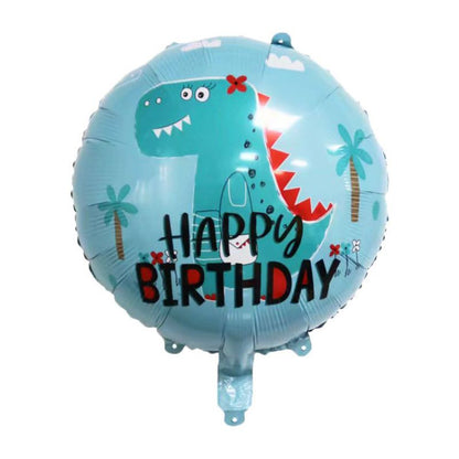 Balon Foil Bulat Dino / Dinosaurus / Dinosaur Kartun Size 45 cm