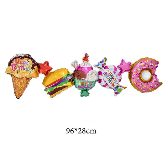 Balon Foil Link / Sambung Donut & Cake Set