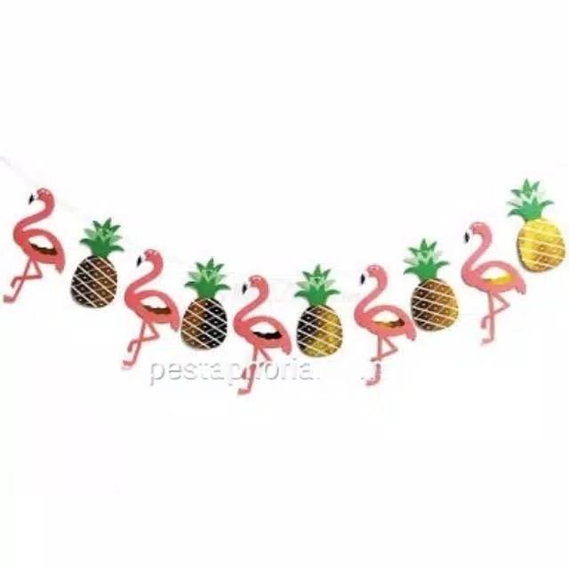 Banner Flamingo & Pineapple