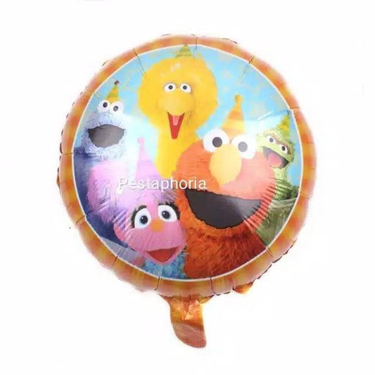 Balon Foil Bulat Elmo & Friends 45 cm