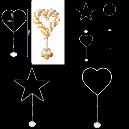 Stand / Standing Holder Balon / Column Arch Bentuk Hati/Love/Bintang/Star