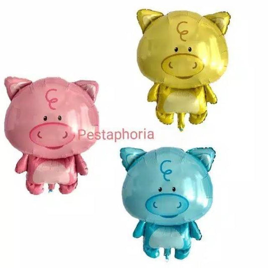 Balon Foil Babi / Standing Pig Full Body Size 68 cm