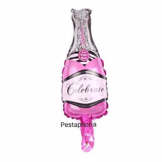 Balon Foil Champagne Glass Pink Size Mini